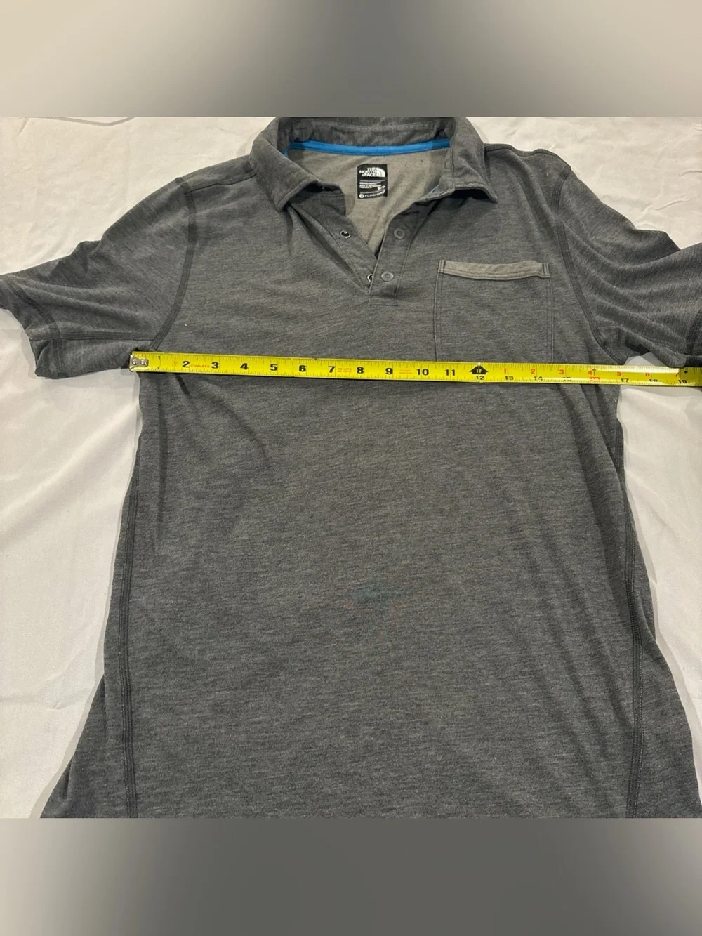 The North Face Men's Gray Polo with Chest Pocket